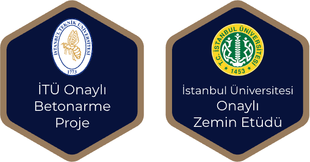 İTÜ Onaylı Betonarme Proje ve İstanbul Üniversitesi Onaylı Zemin Etüdü